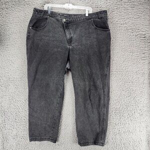 Future Collective Jeans Womens 16 Black Cotton High Rise Straight *GUC*